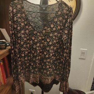 Lucky brand floral top size small